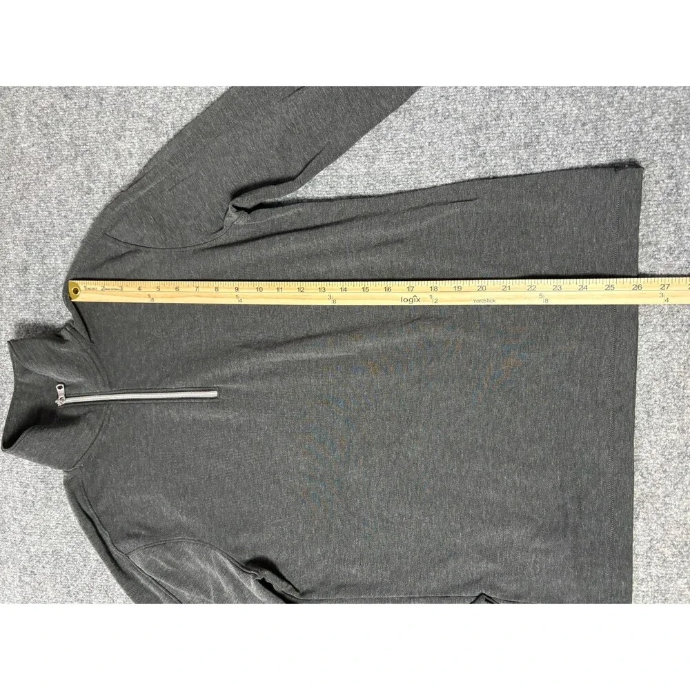 Banana Republic Jacket Mens Medium Gray Long Sleeve 1/4 Zip Polartec Long Sleeve